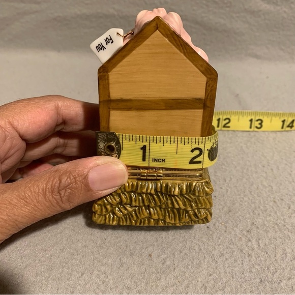 2000 Roman Inc Nativity Scene Holy Family Porcelain Trinket Box with Cross - Picture 8 of 9